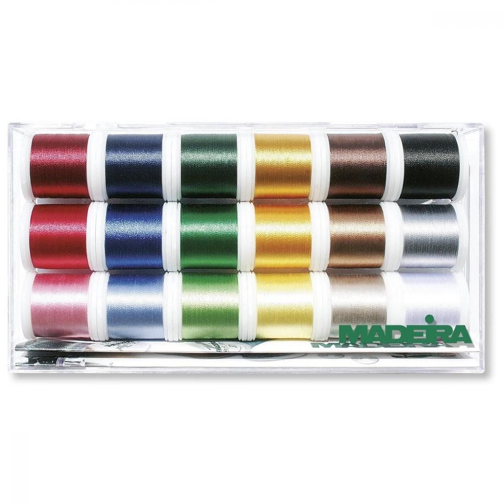 Madeira - Garnbox Rayon No. 40 (18 Farben / 200 m) Stickgarn
