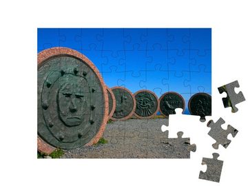 puzzleYOU Puzzle Denkmal der Kinder der Welt, Nordkap, Norwegen, 48 Puzzleteile, puzzleYOU-Kollektionen Nordkap