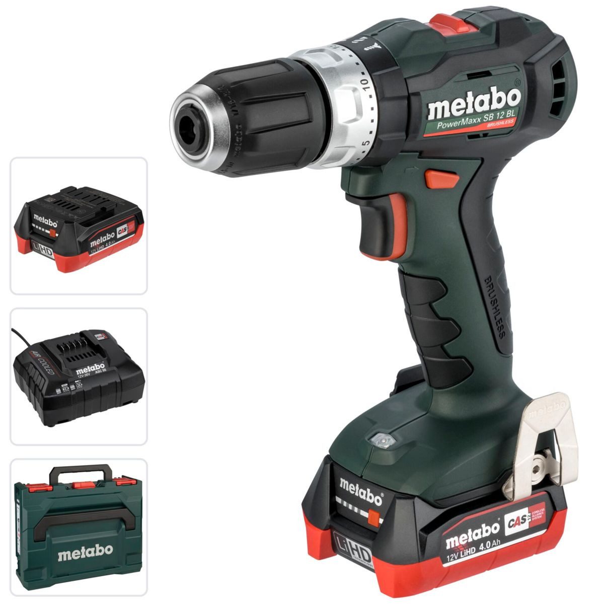 metabo Bohrschrauber PowerMaxx SB 12 BL 2x 4,0Ah