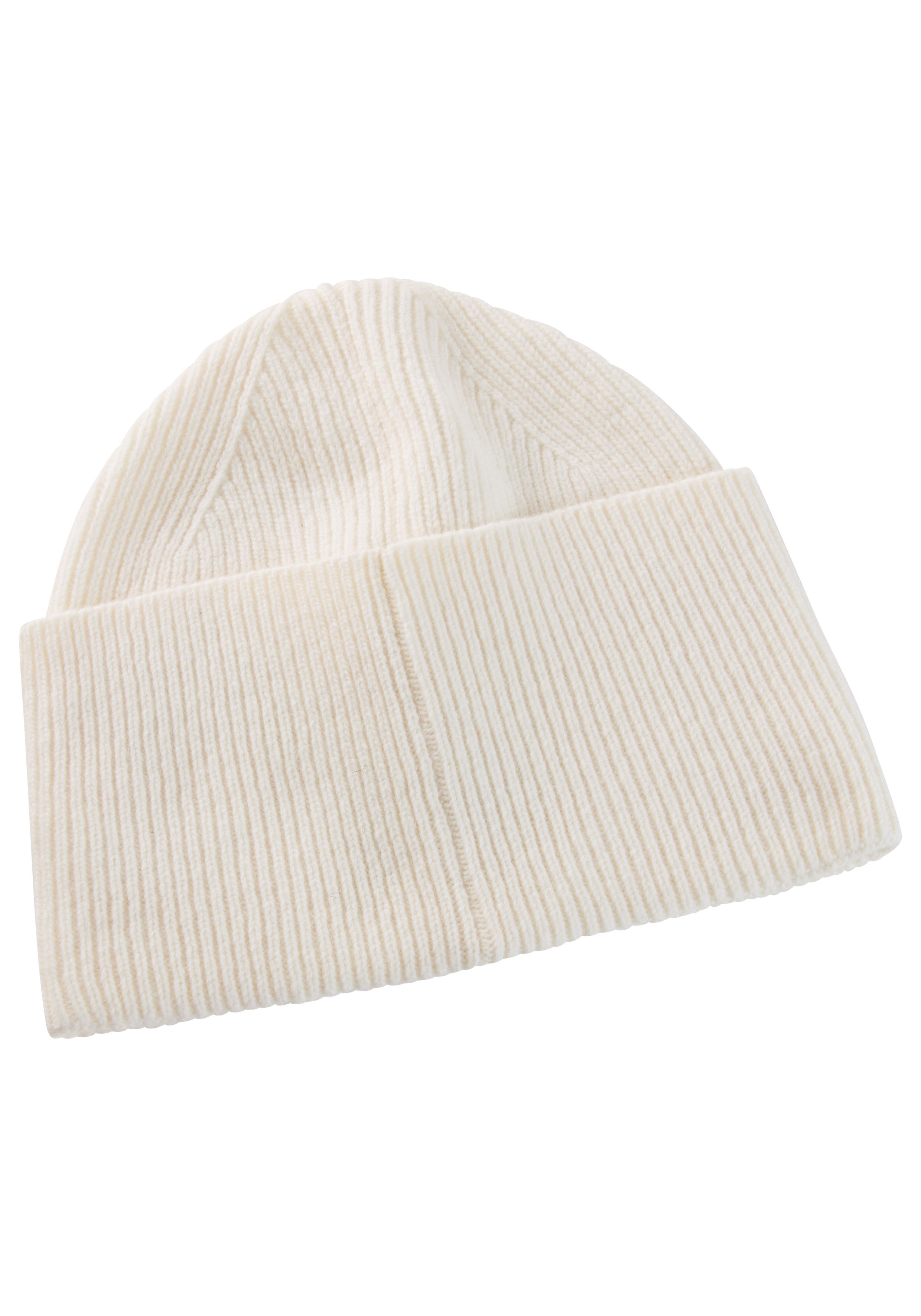 HUGO Beanie Xaff 6 mit Logobadge günstig online kaufen