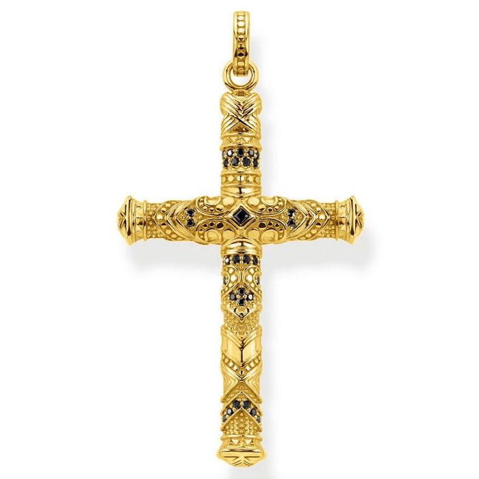 THOMAS SABO Kreuzanhänger Kreuz gold PE909-414-39 mit Zirkonia (synth)