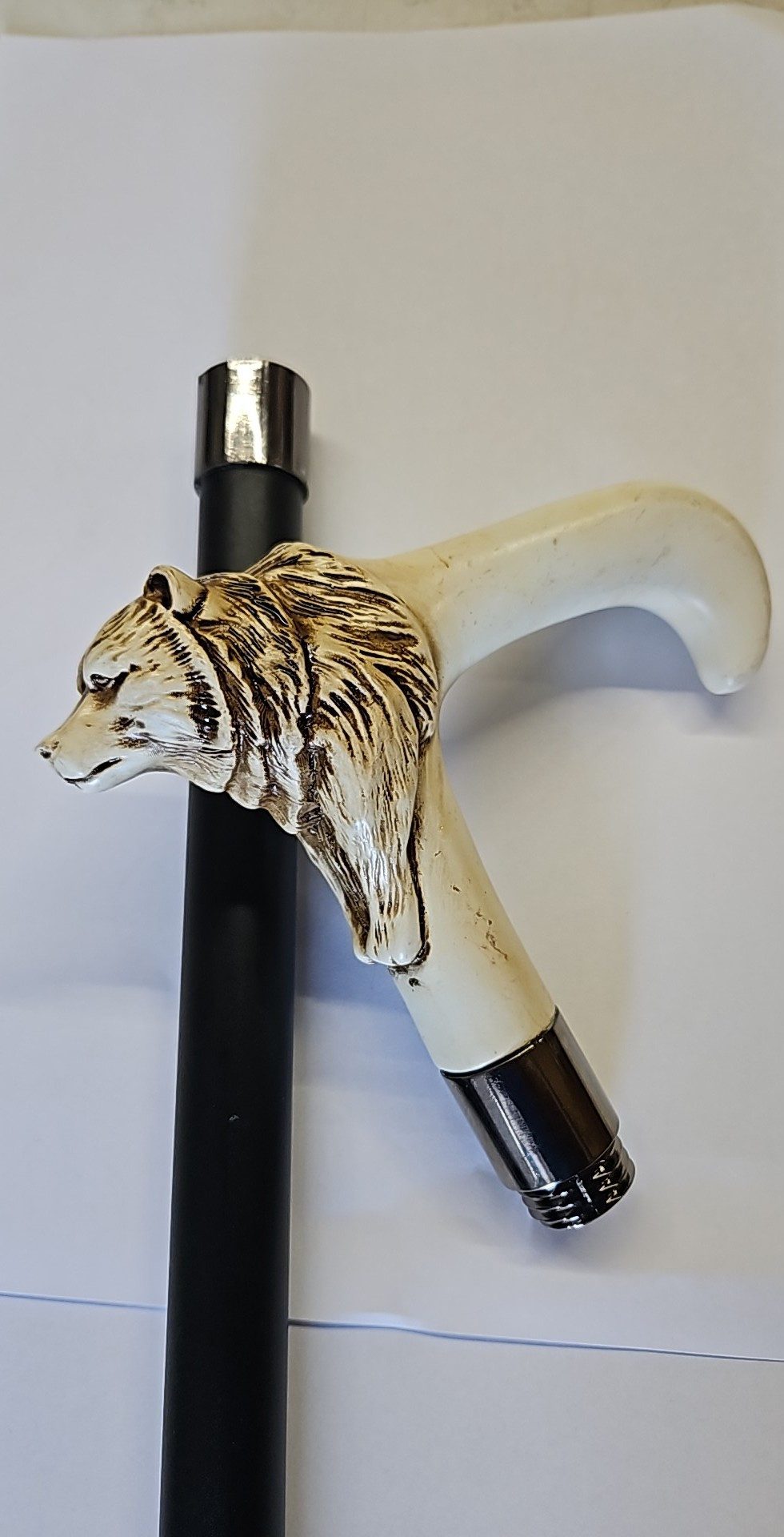 Couchcenter Gehstock Gehstock Wanderstock Spazierstock Alu Metall Wolf Halloween Karneval, Sehr Stabil