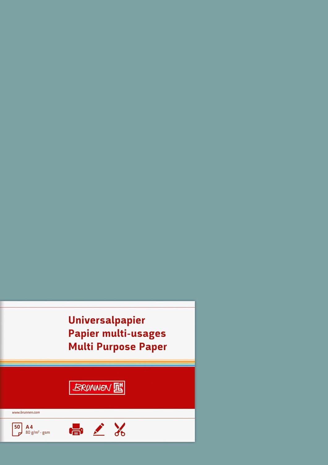 BRUNNEN Spiel BRUNNEN Universalpapier A4 Petrol 80g/m² - 50 Blatt