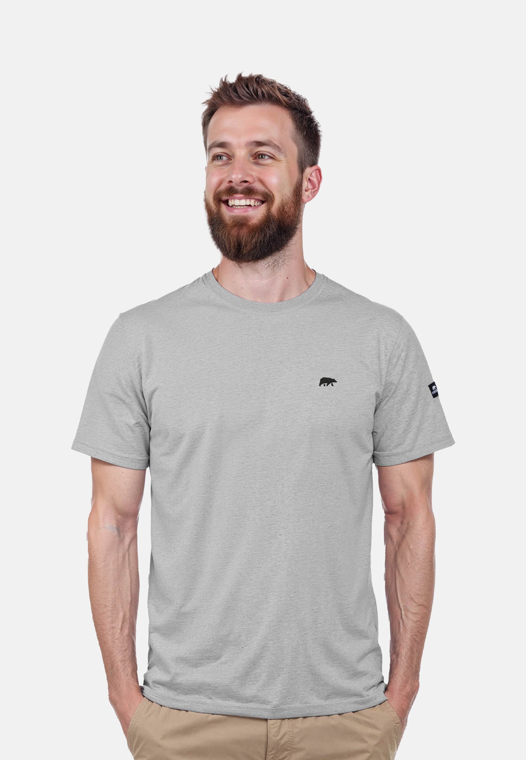 FORSBERG T-Shirt T-Shirt mit kleinem Gummi-Patch