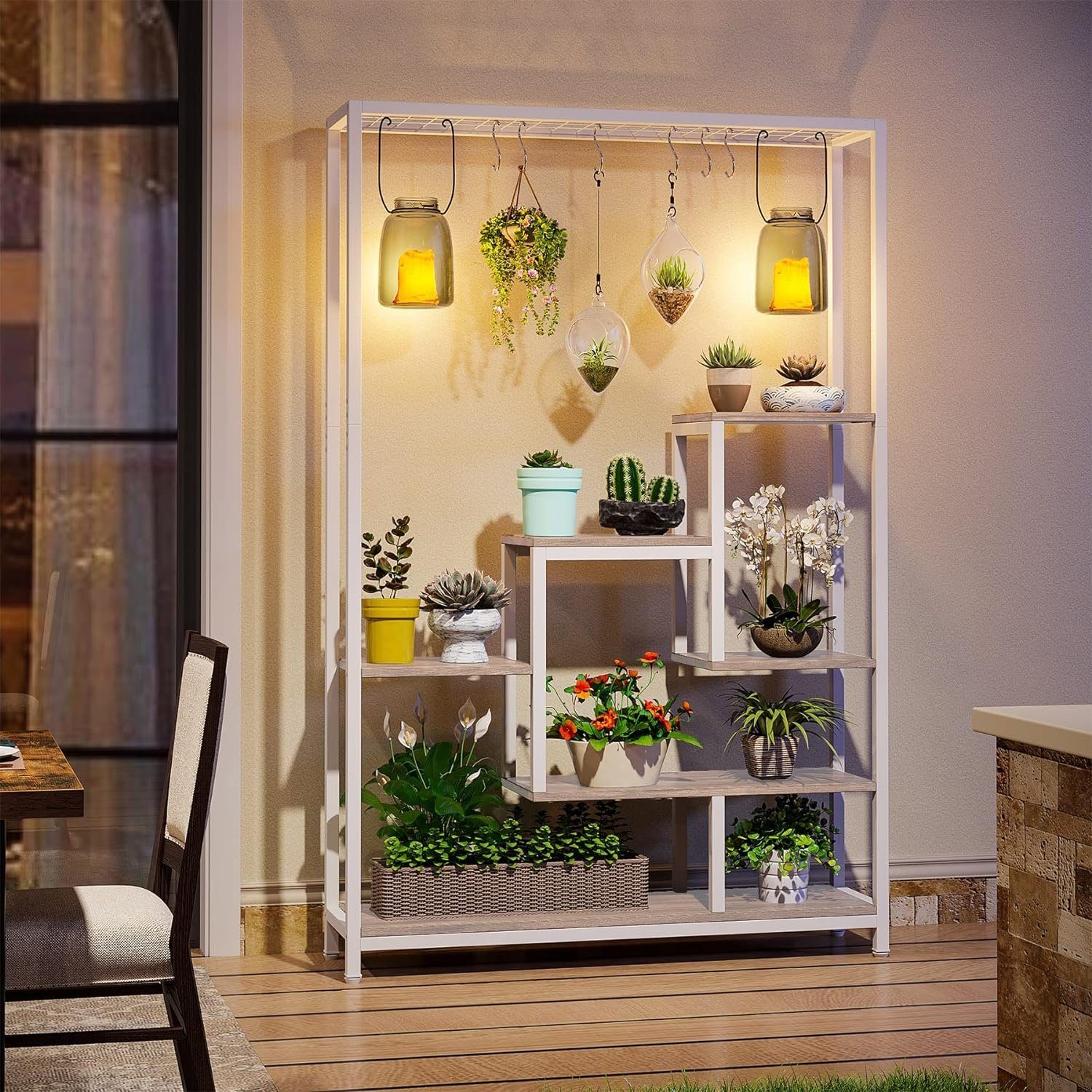 Tribesigns Blumenständer 5 Ebenen Pflanzenregal mit 10 S-Haken – Bild 4 von 5