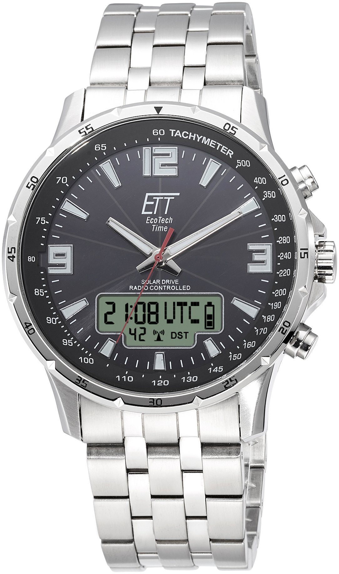ETT Funkchronograph Professional, EGS-11551-21M, Armbanduhr, Herrenuhr, Stoppfunktion, Datum, Solar