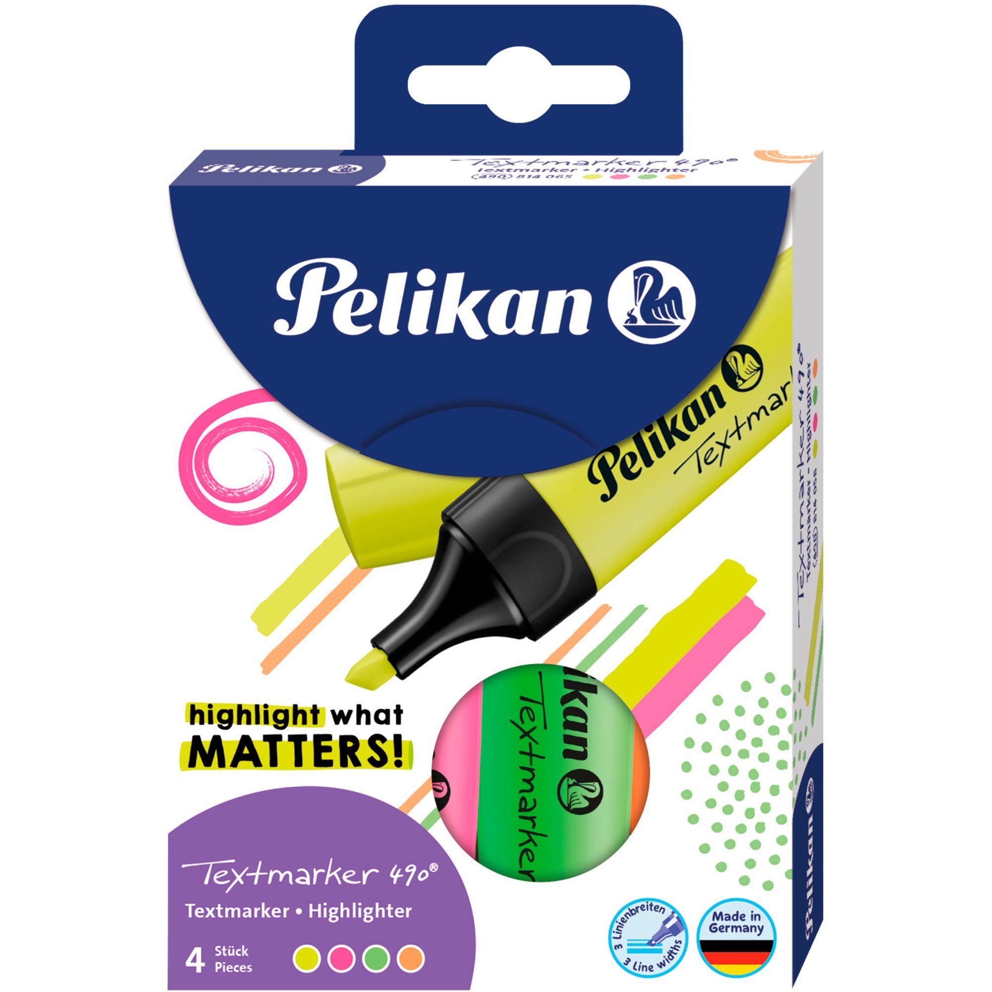 Pelikan Druckkugelschreiber Pelikan Textmarker 490/4, Stift