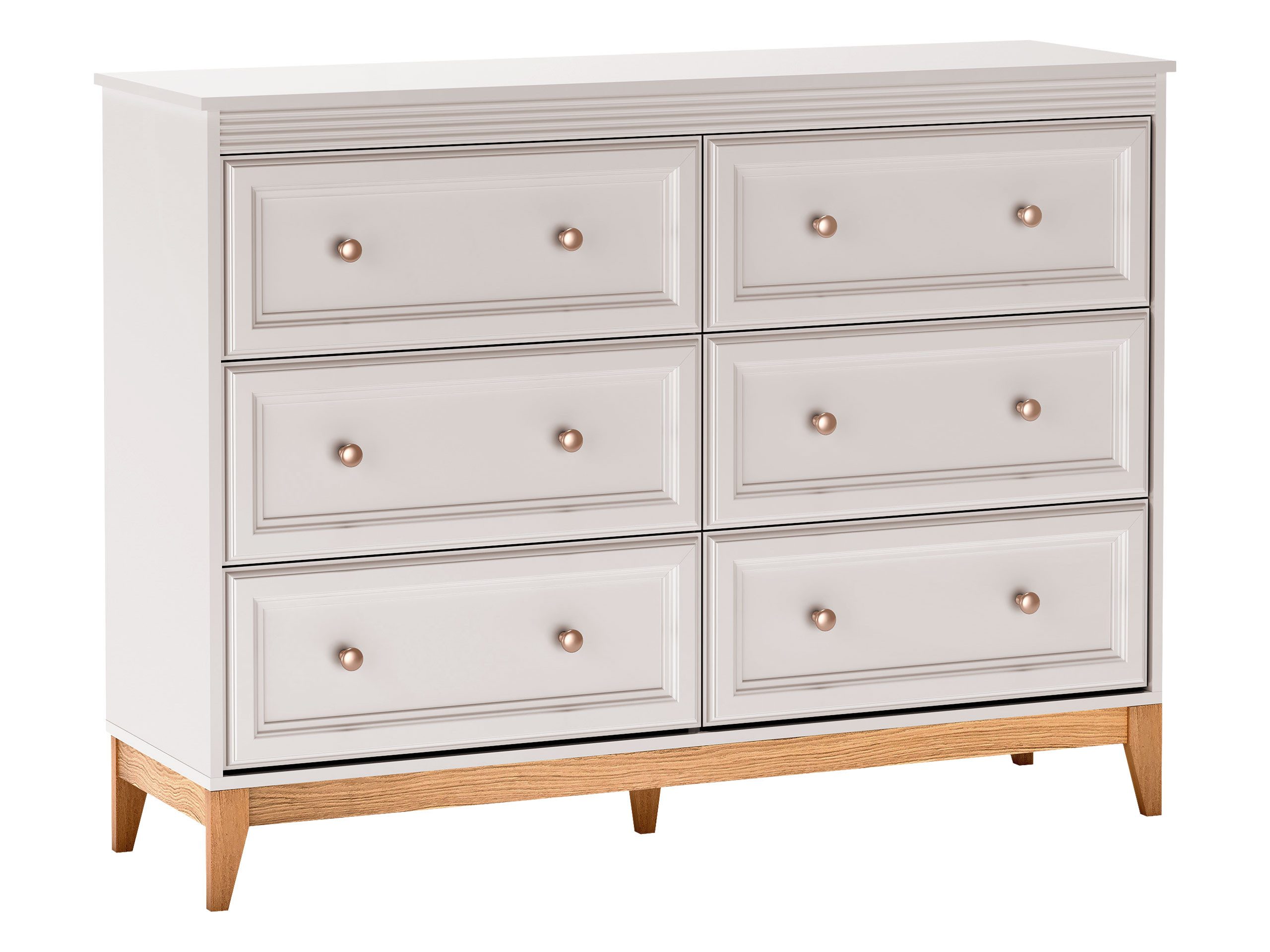 MIRJAN24 Kommode Windsor W-03 (mit sechs Schubladen), 136x41x100 cm