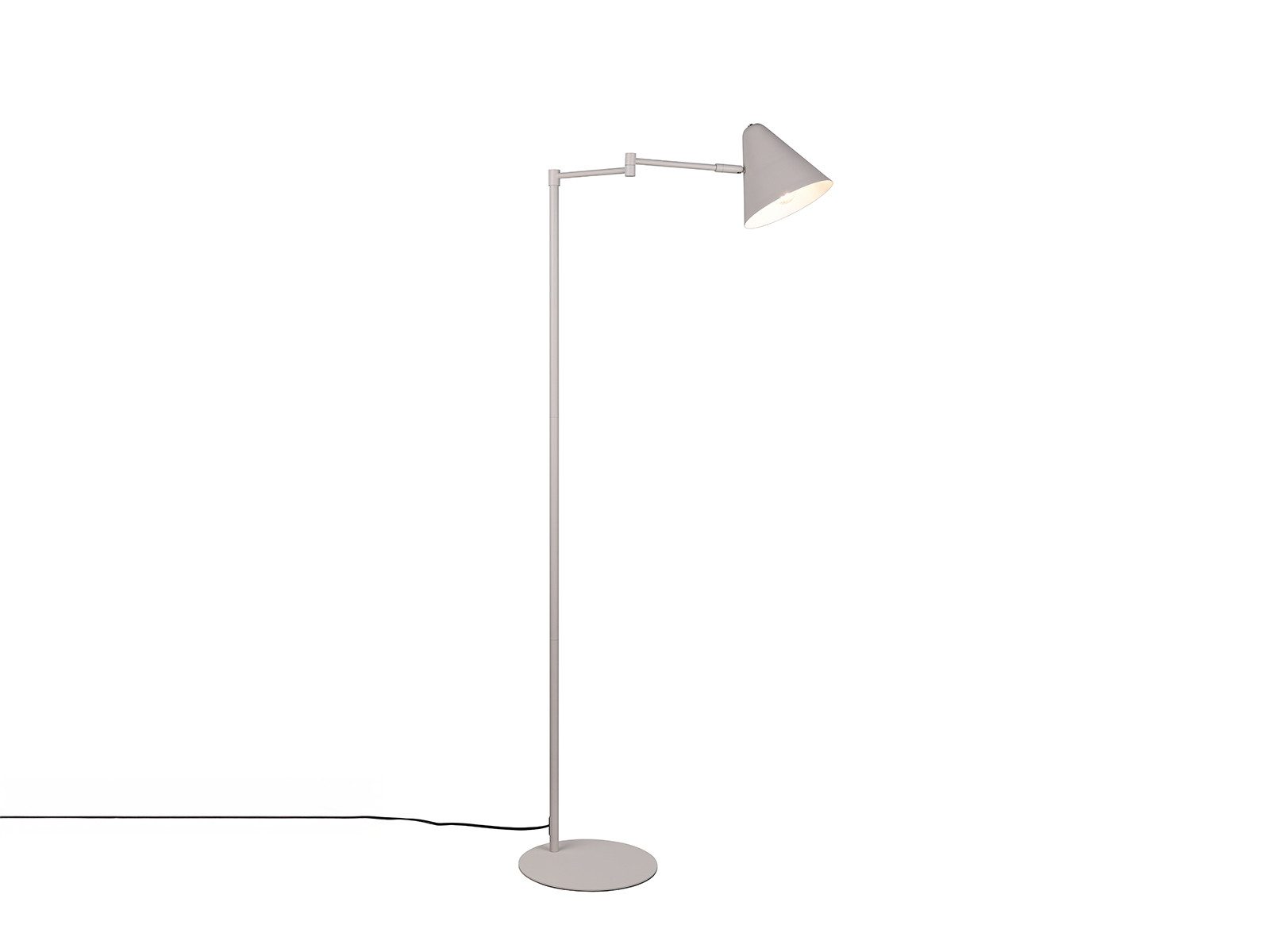 TRIO Leuchten LED Stehlampe, Dimmfunktion, LED wechselbar, Warmweiß, kleine Lese-Lampe stehend zum Lesen mit Schwenkarm, Höhe 126,5cm