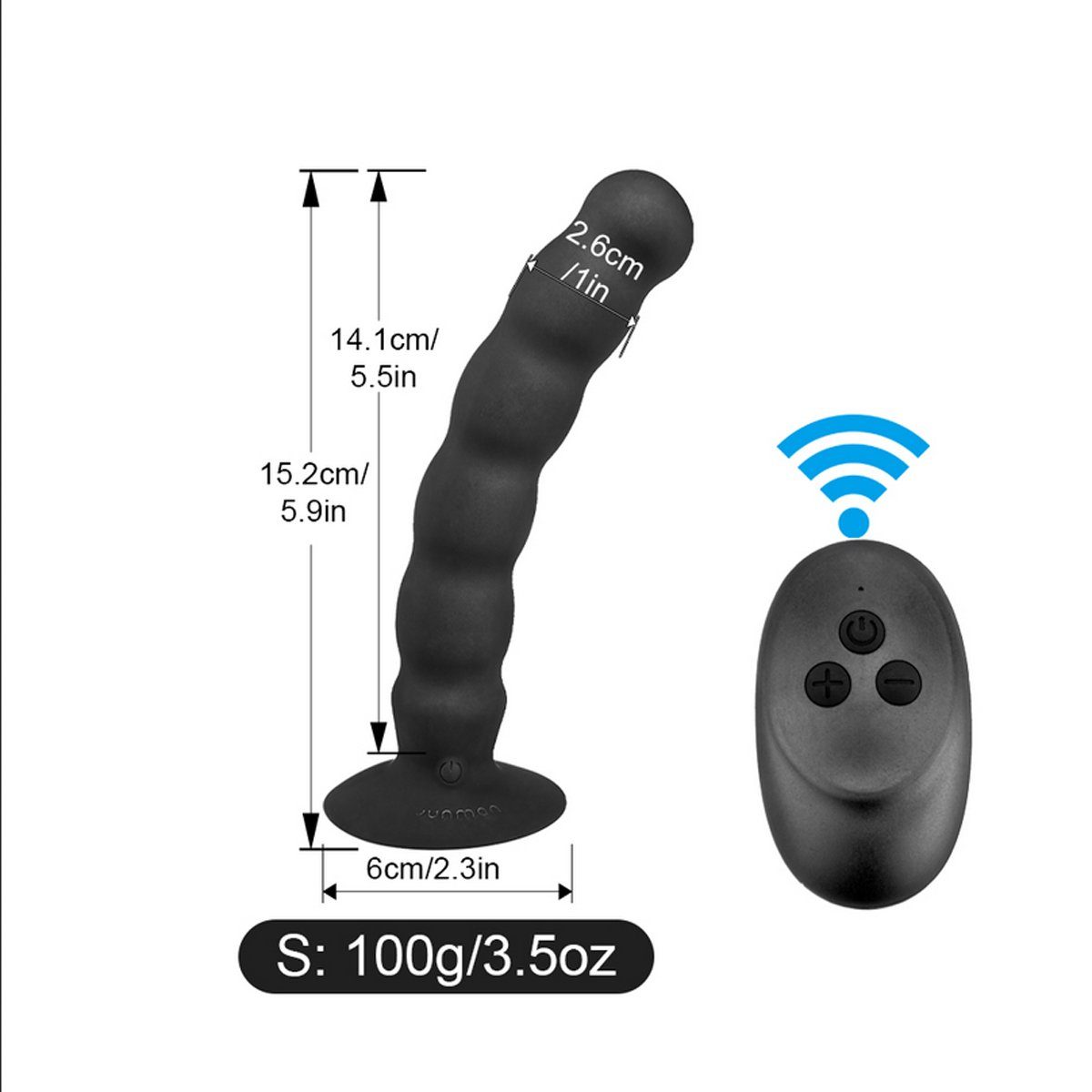 ergonomischer Anal Massagegerät verschiedene Vibrator, Controll Prostata über mit und wiederaufladbar, Remote für S 10 Analvibrator Vibrationsmodi, Anal-Stimulator Größe USB Frauen Männer, - TPFSecret -