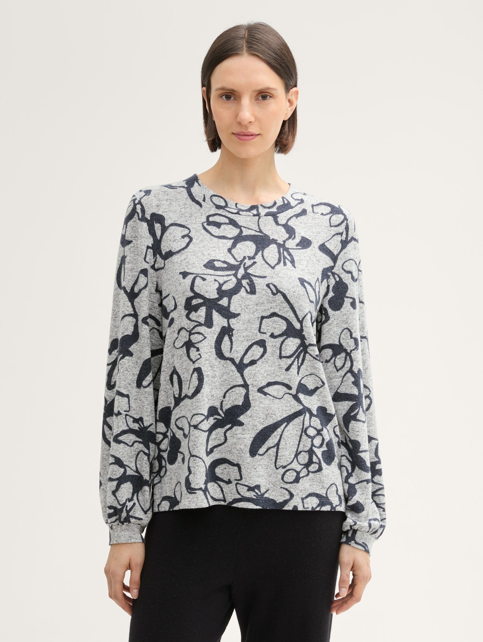 Langarmshirt Langarmshirt mit Muster
