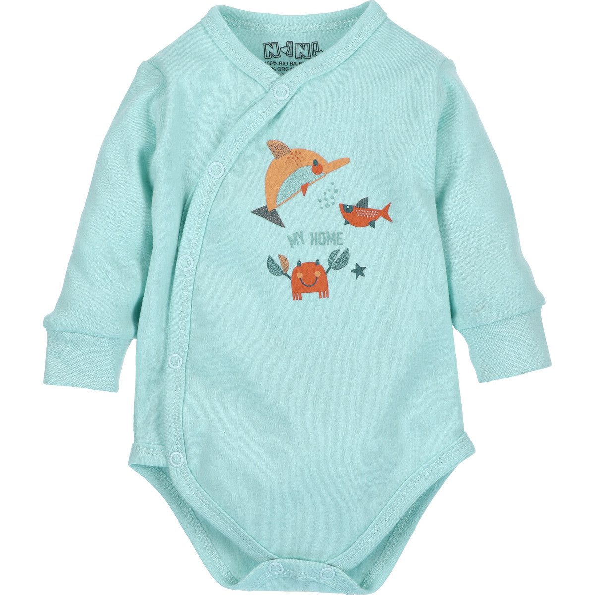Langarmwickelbody Meerestiere Unisex Kinder