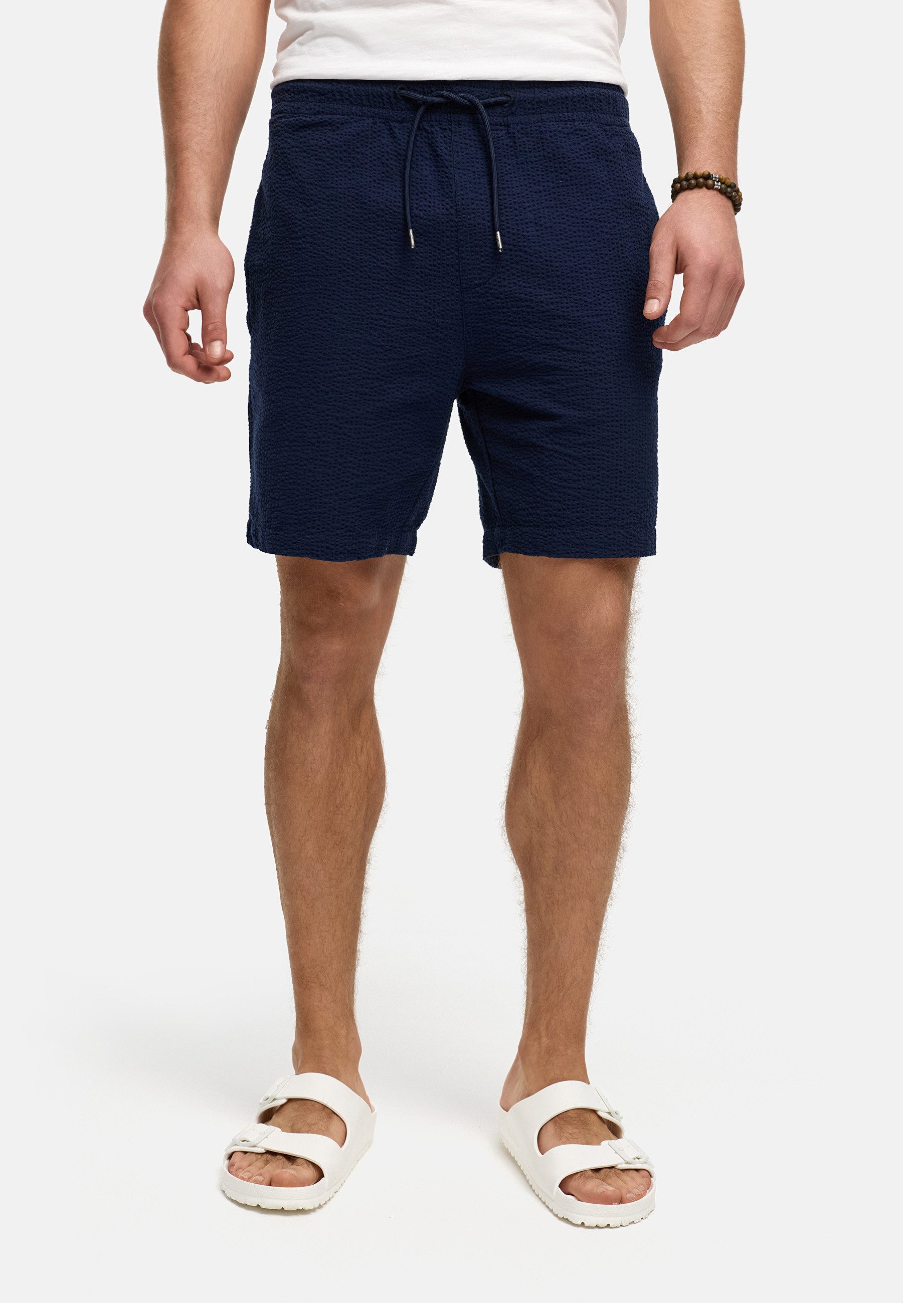 INDICODE Shorts Herren INAlizzo Sommershorts Herrenshorts aus Seersucker-Material für maximale Luftzirkulation an warmen Tagen