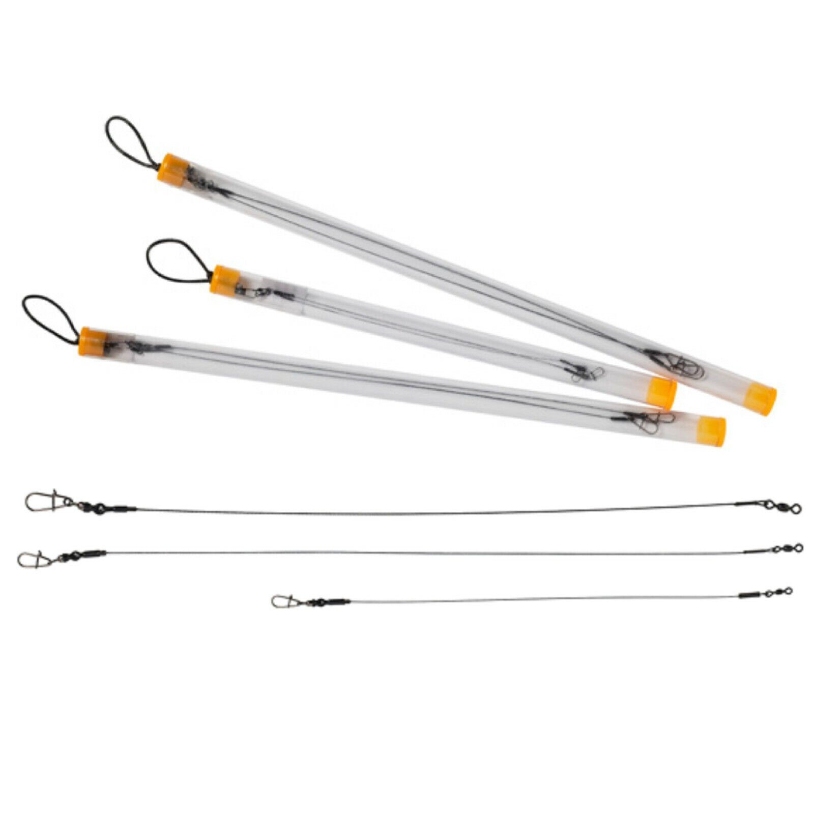 Savage Gear Vorfachschnur Titanium 1x7 Trace 2 Stück 20-30cm 7kg 13kg 23kg Titan Hecht Vorfach, 0.20 m Länge, 0,30 mm Fadendurchmesser, Allrounder, für Gummiköder als auch Wobbler verwenden können