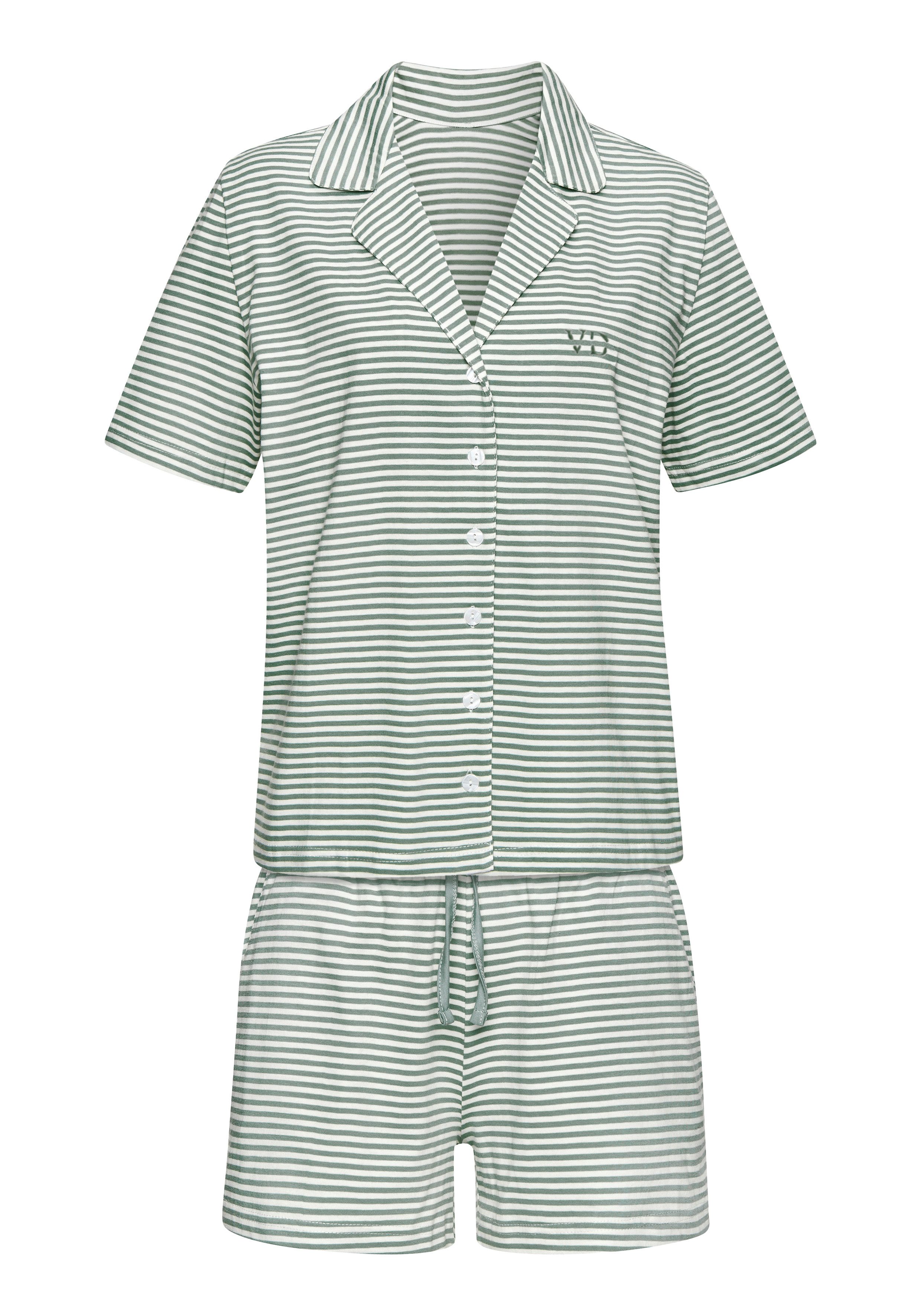 Vivance Dreams Shorty (Set, 2 tlg) mit feinen garngefärbten Streifen günstig online kaufen