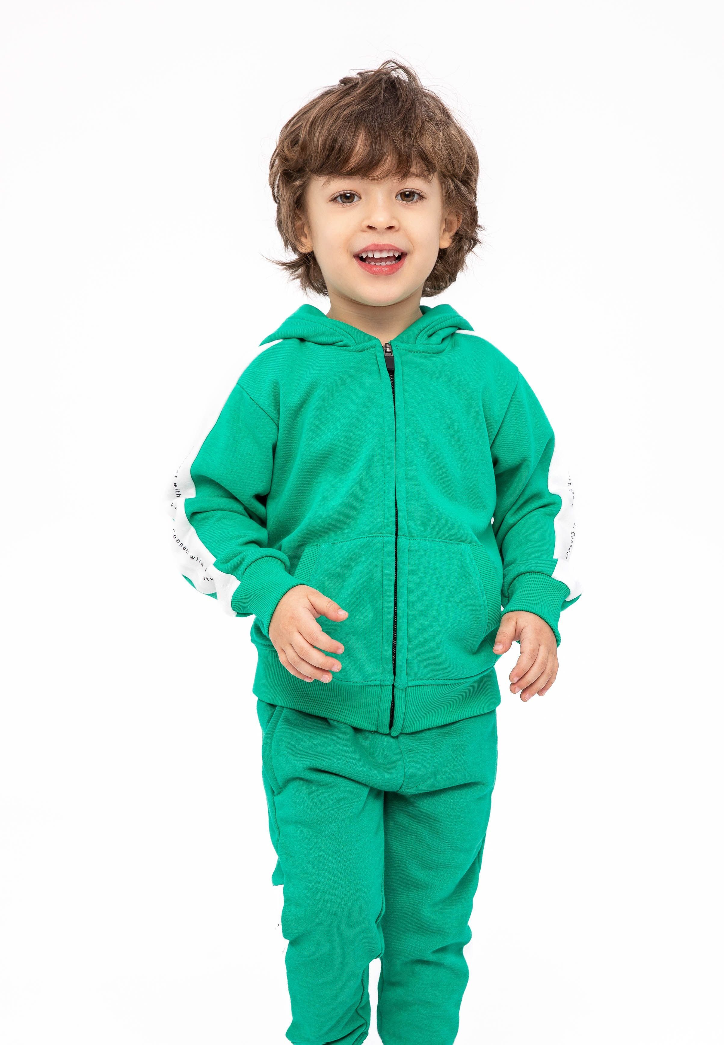 MINOTI Kapuzensweatshirt Hoodie mit Zipper (12m-14y) Grün