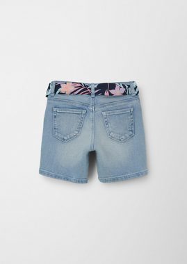 s.Oliver Bermudas Jeans-Bermuda / Loose Fit / Super High Rise / Wide Leg / Bindegürtel Waschung