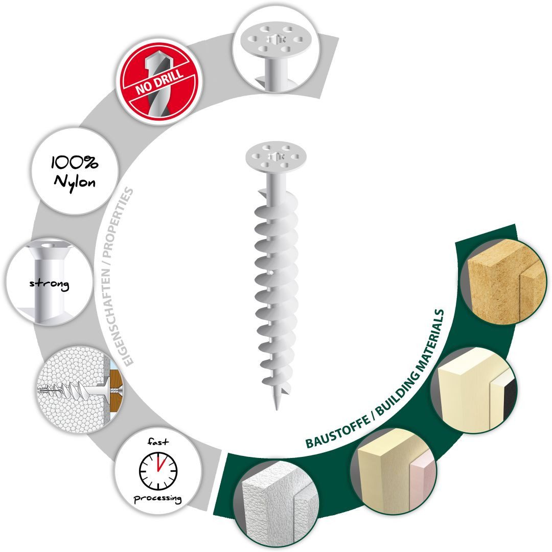 TOX-DÜBEL-TECHNIK Dämmstoffdübel Dämmstoffdübel Thermo, (4-tlg)