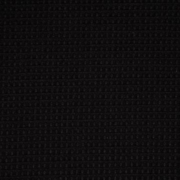 Vorhang SCHÖNER LEBEN. Vorhang Waffelrelief Kästchenstruktur uni schwarz 245c, SCHÖNER LEBEN., Smokband (1 St), blickdicht, Baumwolle, handmade, made in Germany, vorgewaschen