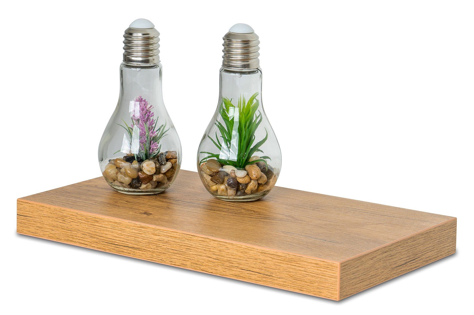 Levandeo® Wandregal, levandeo Wandboard Bobby 40cm Wildeiche Eiche Wandrega günstig online kaufen