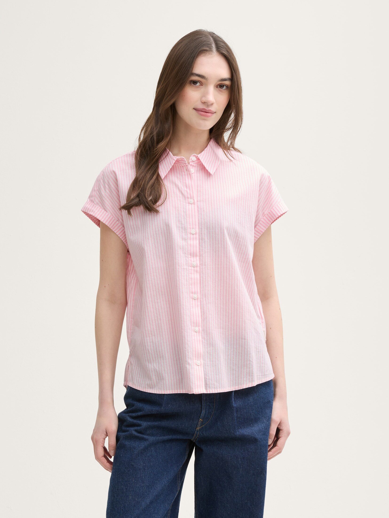 TOM TAILOR Denim Kurzarmbluse Loose Fit günstig online kaufen