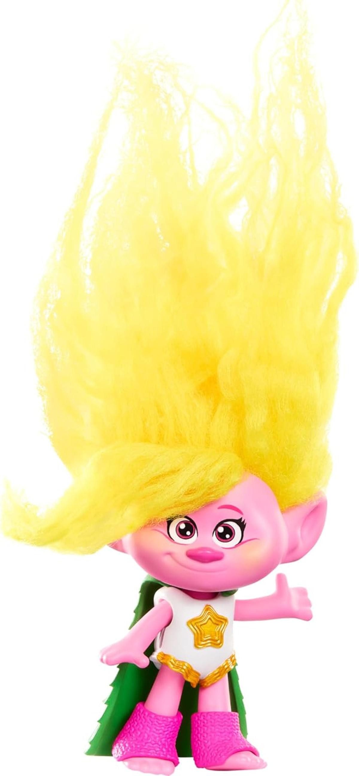 Mattel® Spielfigur Mattel DREAMWORKS TROLLS Gemeinsam Stark Königin Poppy Plüschhaar 3+