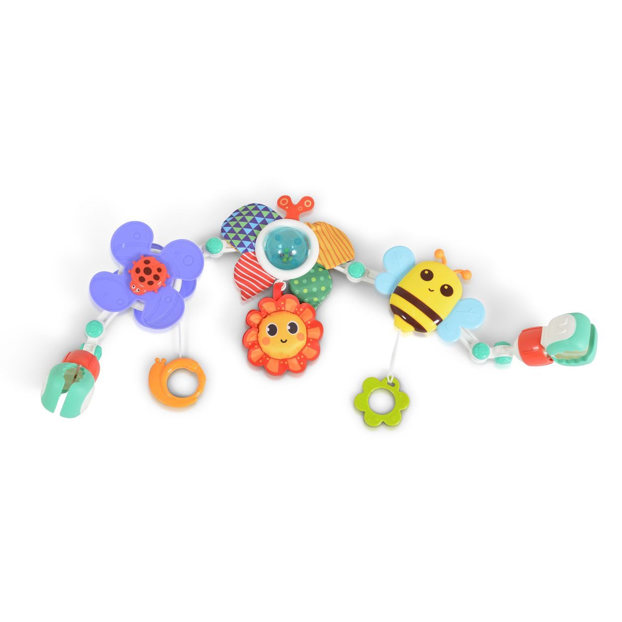 Moni Spielbogen Spielbogen für Kinderbett, Kinderwagen, Spielmatte Rassel Beißring Motorik