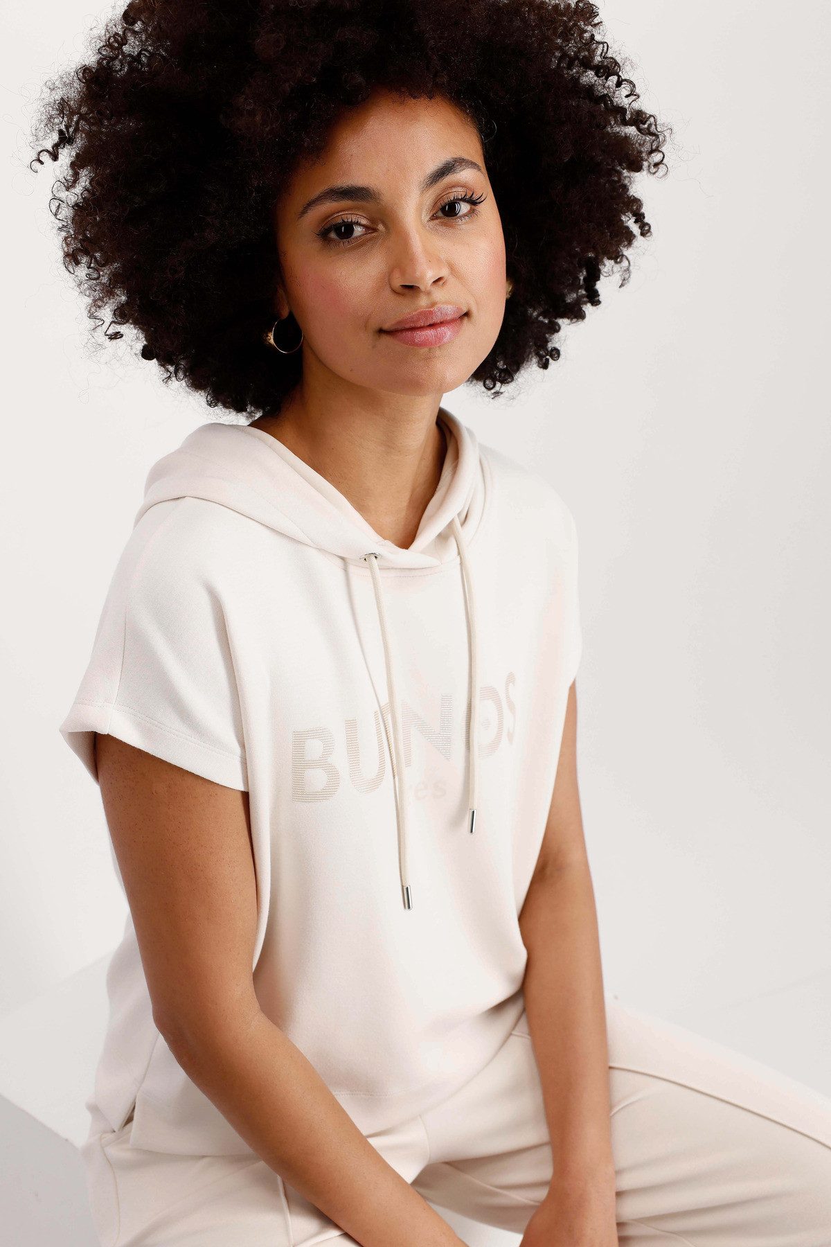 Monari Sweater Sweatshirt WHITE SAND COLD DYE