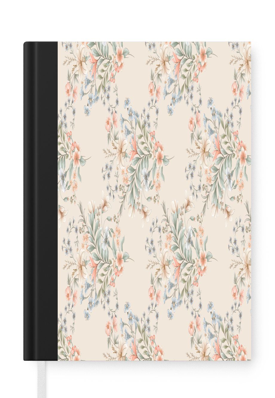 MuchoWow Notizbuch Blumen - Blumenstrauß - Pastell, Journal, Merkzettel, Tagebuch, Notizheft, A5, 98 Seiten, Haushaltsbuch