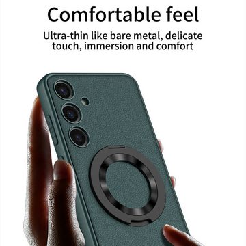 SmartUP Smartphone-Hülle Hülle für Samsung Galaxy S24 Magsafe Schutzhülle Handyhülle Case, integrierter Metallring, Magnetfunktion, Magsafe Technologie