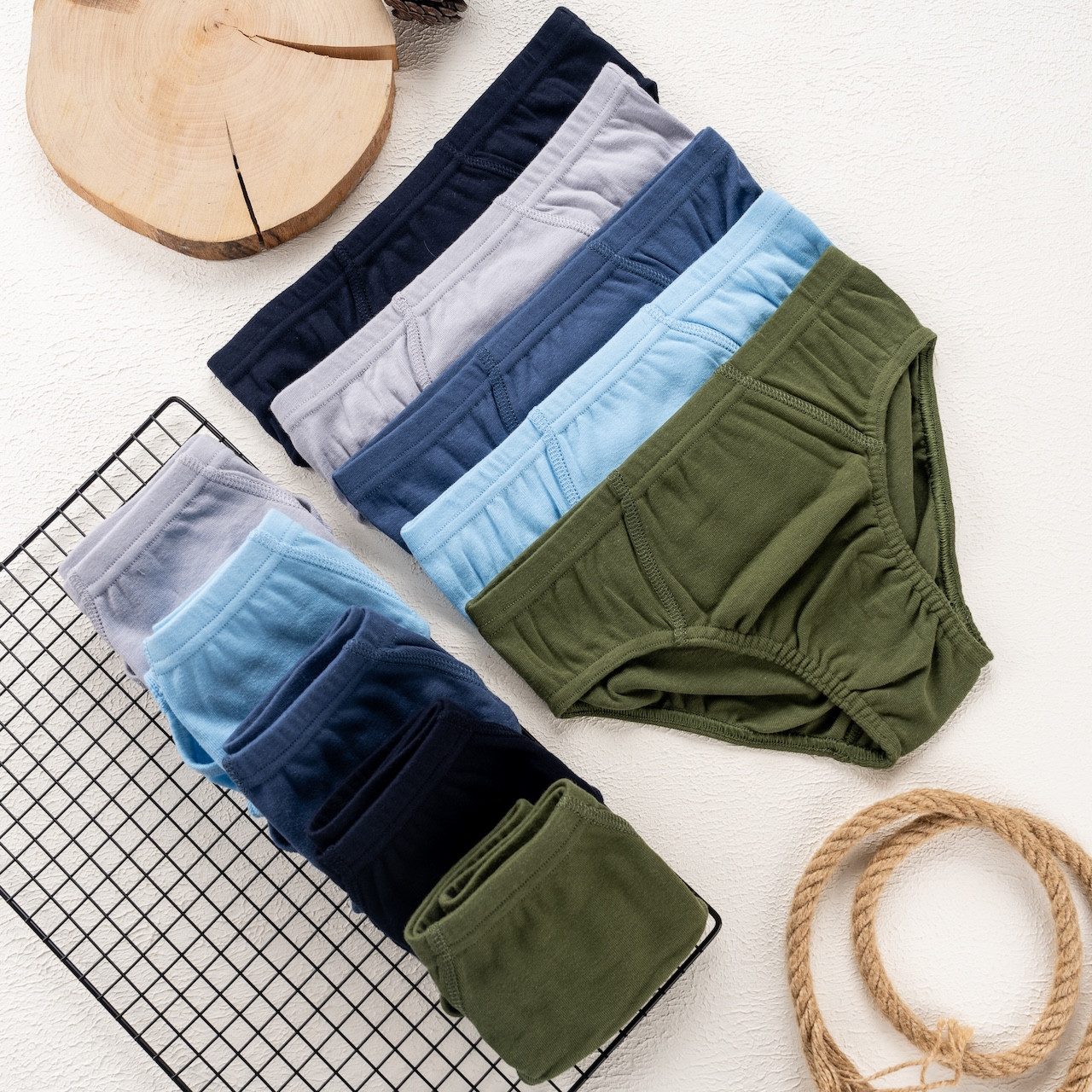 LOREZA Slip 10er Set Jungen Slips 100% Baumwolle - Basics - Bunt (Set, 10-St)