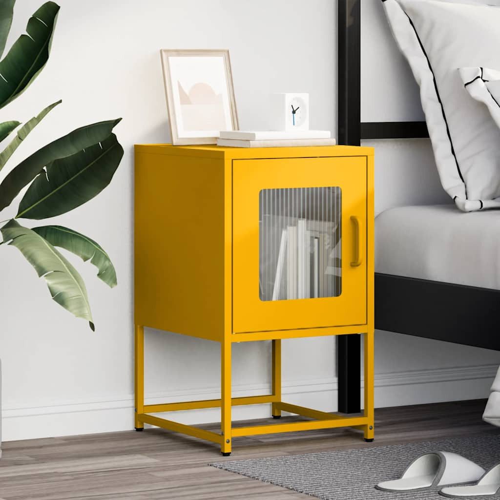 vidaXL Nachttisch Nachttisch Senfgelb 36x39x60,5 cm günstig online kaufen