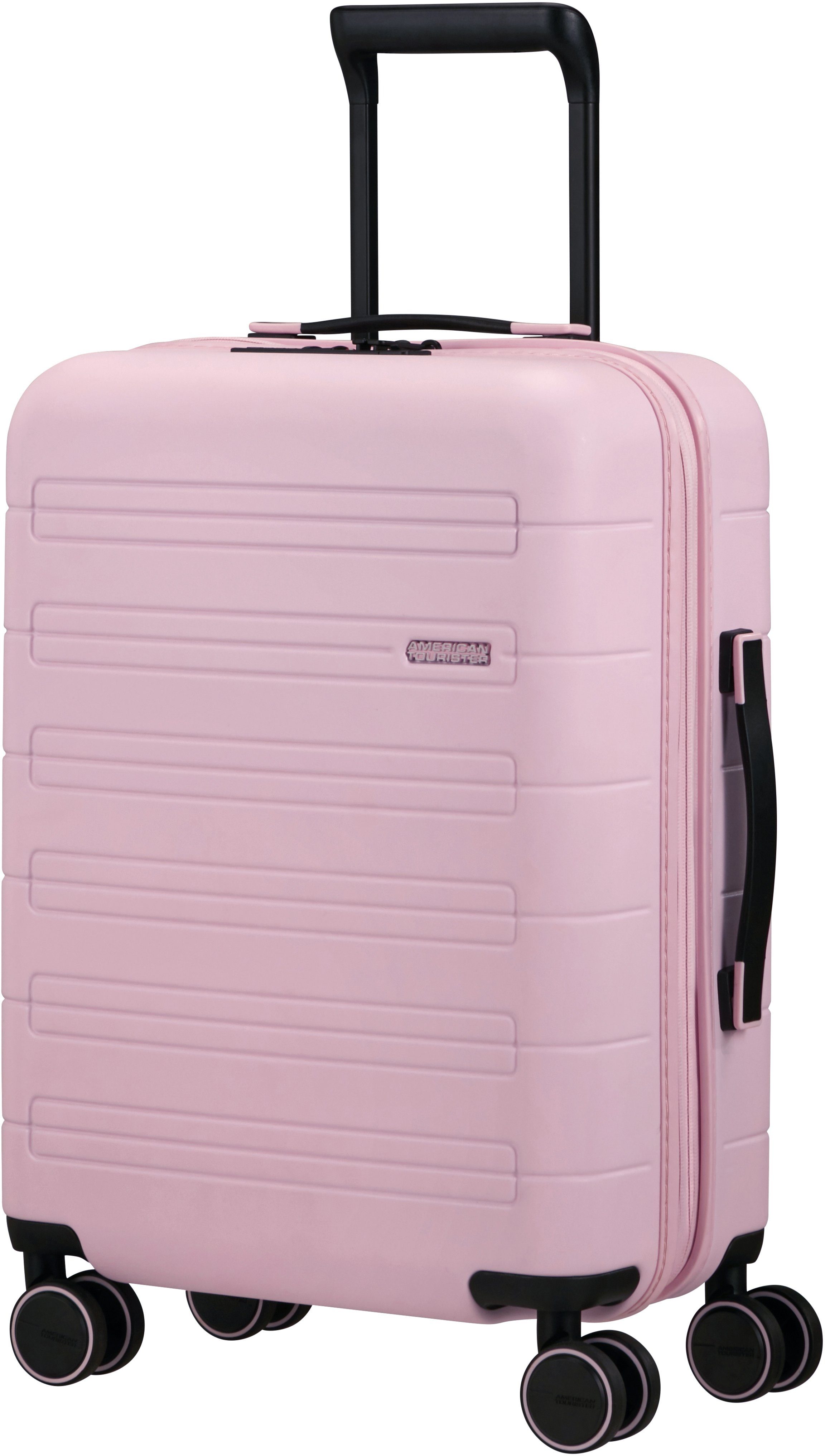 American Tourister® Hartschalen-Trolley Novastream, 55 cm, 4 Rollen, mit Volumenerweiterung und USB-Schleuse Soft Pink | Hartschalenkoffer