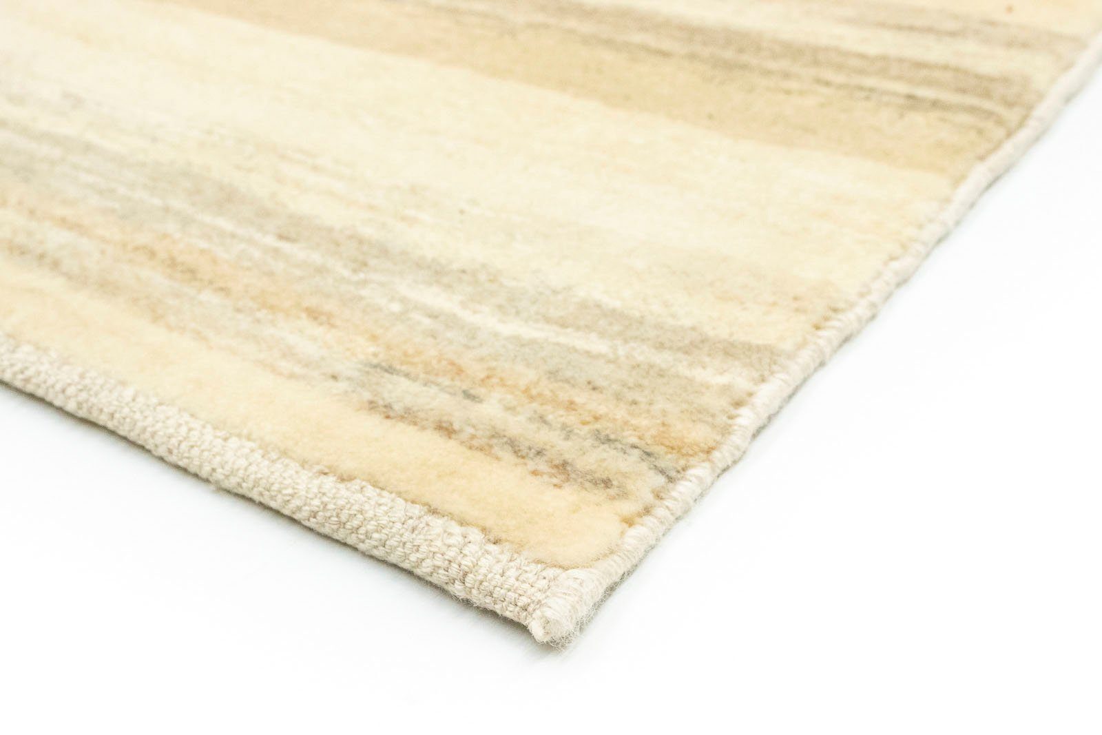 Wollteppich Gabbeh 18 Höhe: handgeknüpft Teppich morgenland, mm, handgeknüpft naturweiß, rechteckig