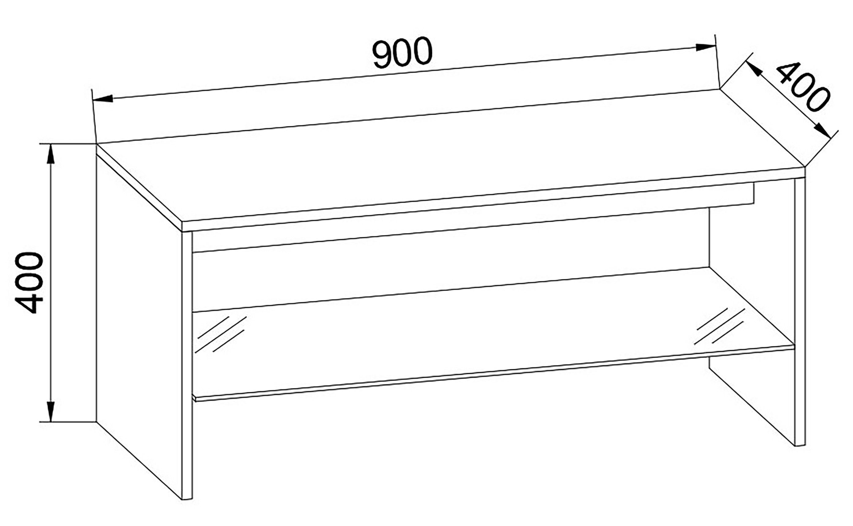 VCM Couchtisch Wisal B. 90 x T. 40 x H. 40 cm, Abstellfläche für Kaffeetassen, als Blickfang im Wohnbereich, 1 Fächer – Bild 4 von 4