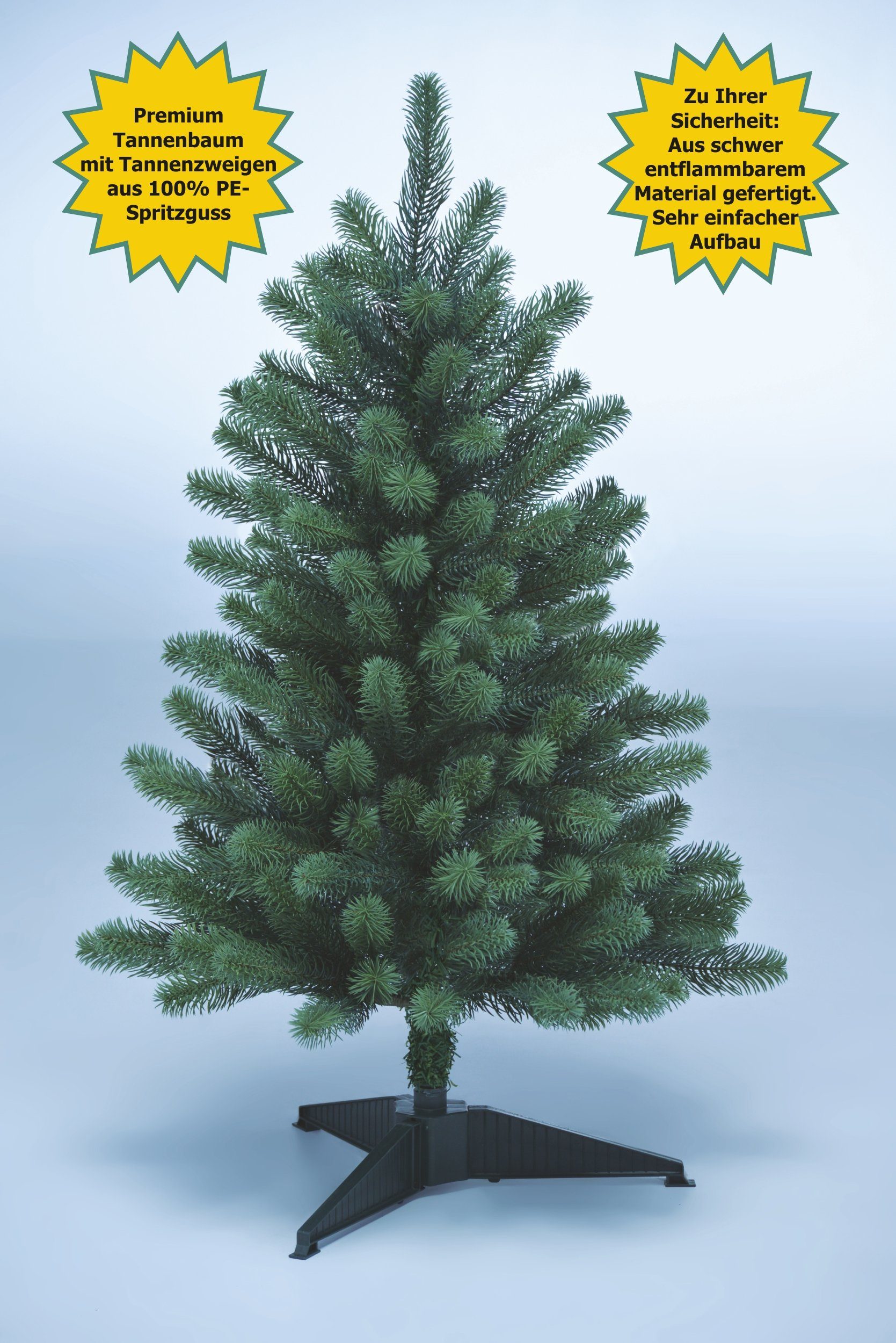Xenotec Künstlicher Weihnachtsbaum Xenotec Premium Weihnachtsbaum–im Spritzgussverfahren hergestellt, Spritzguss, Nordmanntanne, natürlich eingefärbte Zweige