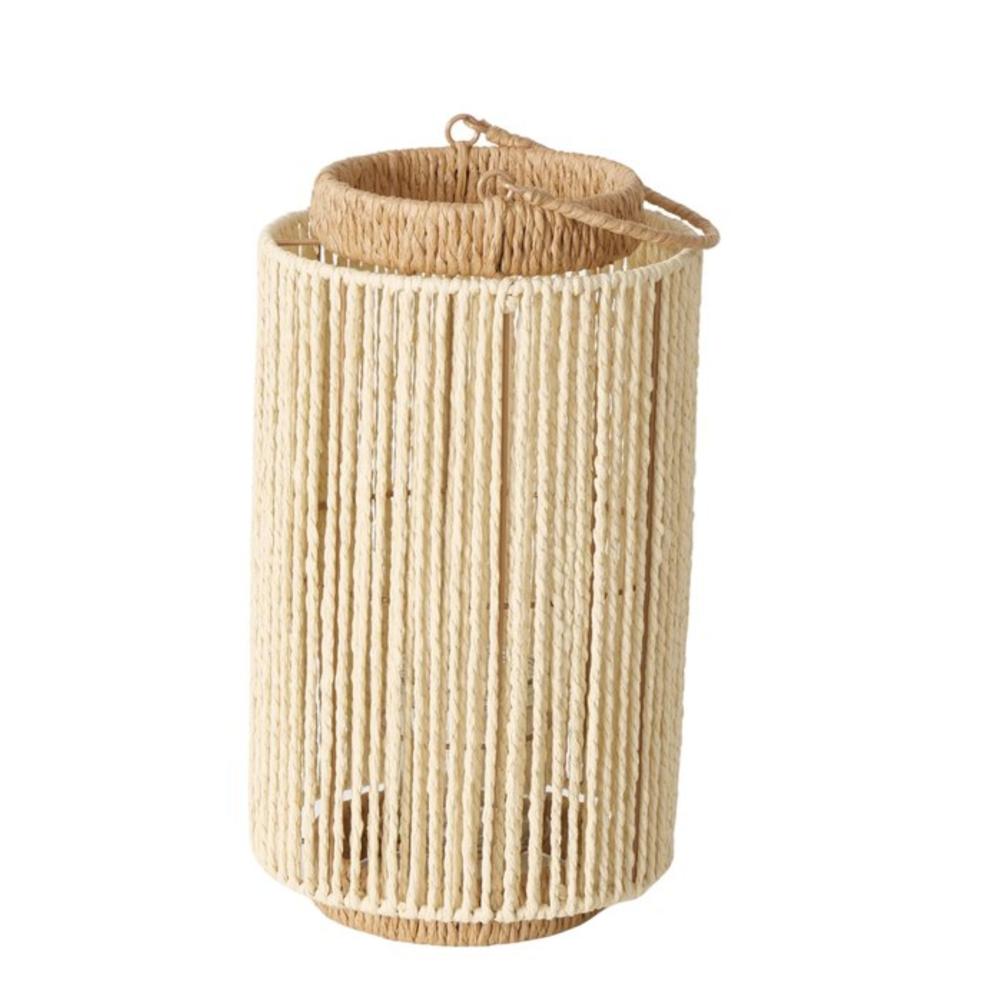 Windlicht BOLTZE Windlicht Neran, Höhe 36,5 cm, Holz/Metall, Natur, 2055733