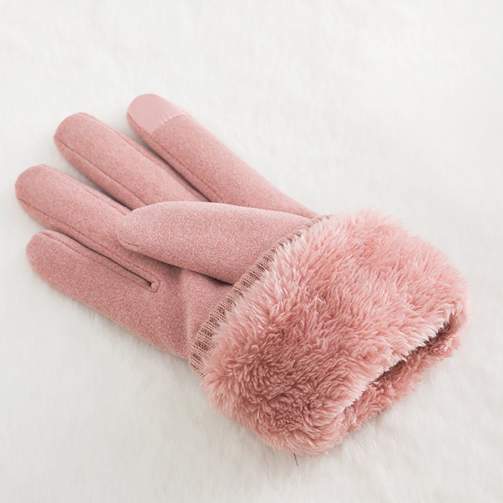 Erwachsene Hands Gestrickte Skihandschuhe warme L.Ru Five für Outdoor-Fleecehandschuhe UG Winterhandschuhe Kältefeste