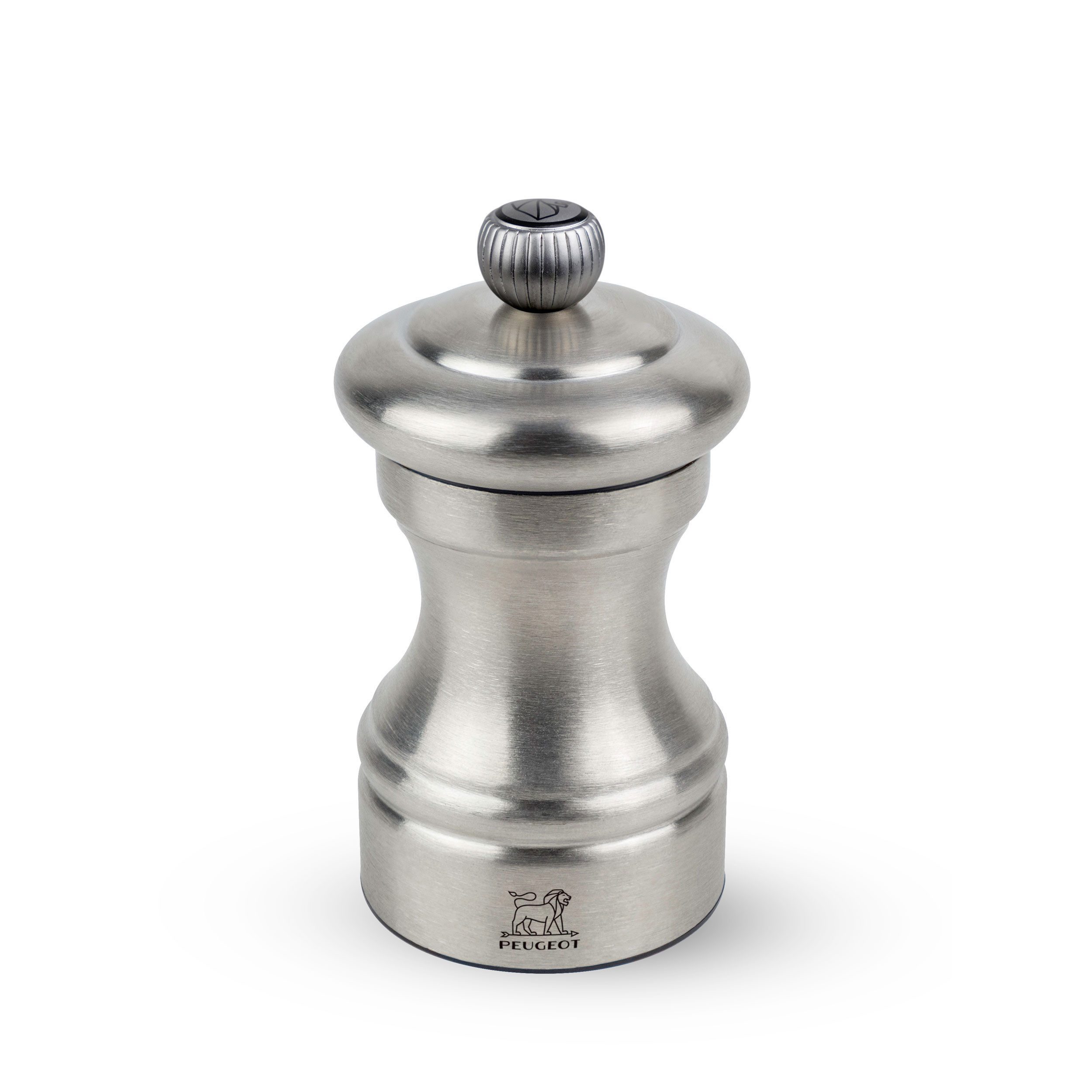PEUGEOT Pfeffermühle Bistro Chef Pfeffermühle, Pfeffer Mühle, Edelstahl, Silber, 10 cm, Manuell