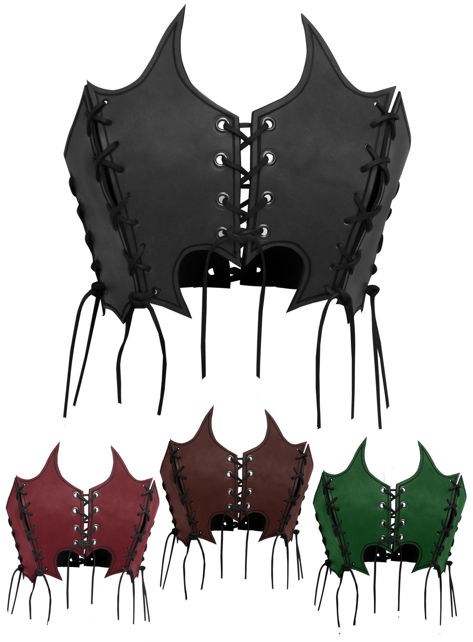 Andracor Hexen-Kostüm Ledermieder - Hexe, Unser Ledermieder - Hexe funktioniert auch hervorragend als Lederbusti