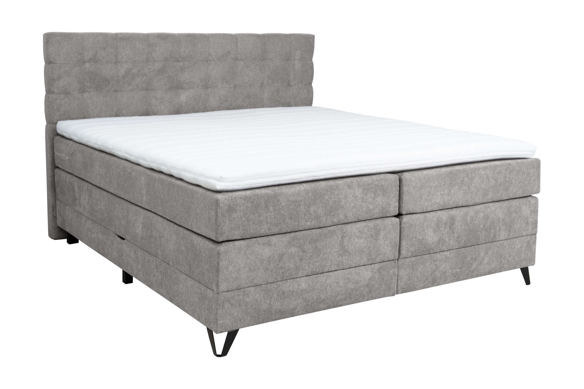 Home affaire Boxspringbett Ilona, Doppelbett, Polsterbett, Federkernbett, Komforbett, 160, 180 cm, inkl. Topper, zwei Bettkästen, Taschen-Federkernmatratze, Härtegrad 3