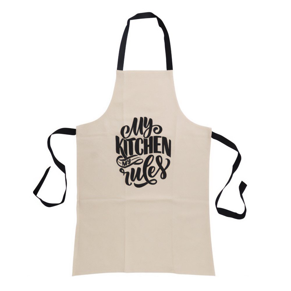Home & styling collection Kochschürze Baumwollschürze mit Aufdruck, 84 x 60 cm