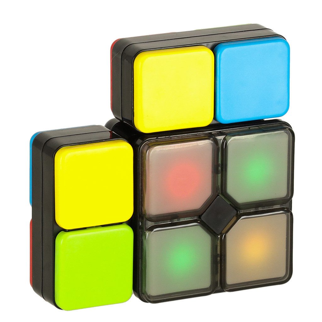 Ikonka Leuchtwürfel Geschicklichkeitsspiel Knobelspiel (Spar-Set, 1 St., 15 x 7,5 x 5 cm bunt), 4 Spiele, LED-Lichteffekte, Geschicklichkeit