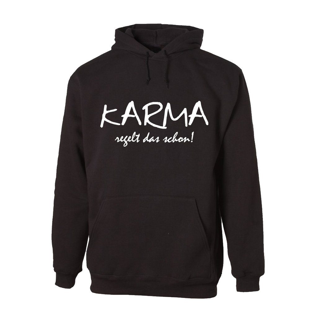 G-graphics Hoodie Karma regelt das schon! Unisex mit trendigem Frontprint mit Spruch / Sprüche