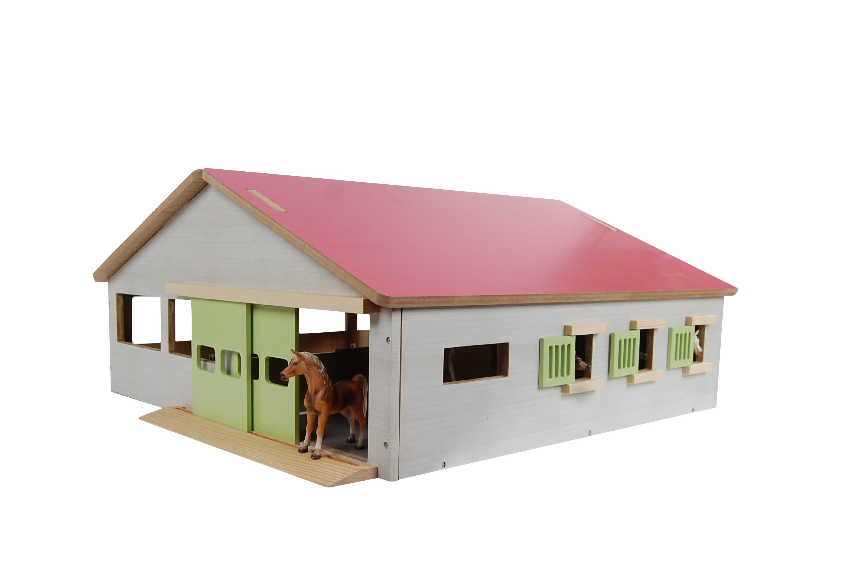 Van Manen Spielwelt Kids Globe Pferdestall inkl. Reithalle, 1:32, 610271, 450294