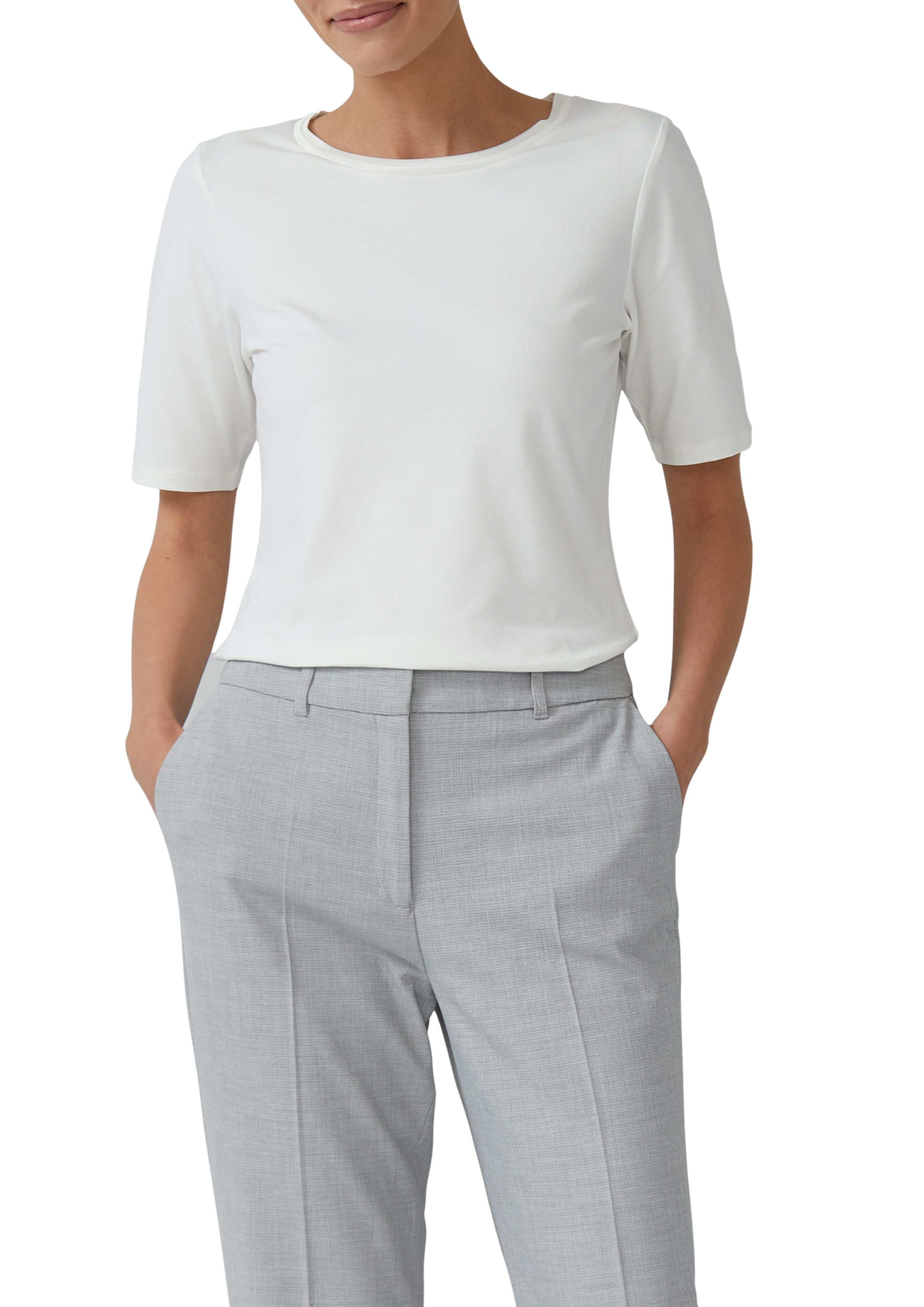 s.Oliver BLACK LABEL T-Shirt mit Satindetail günstig online kaufen