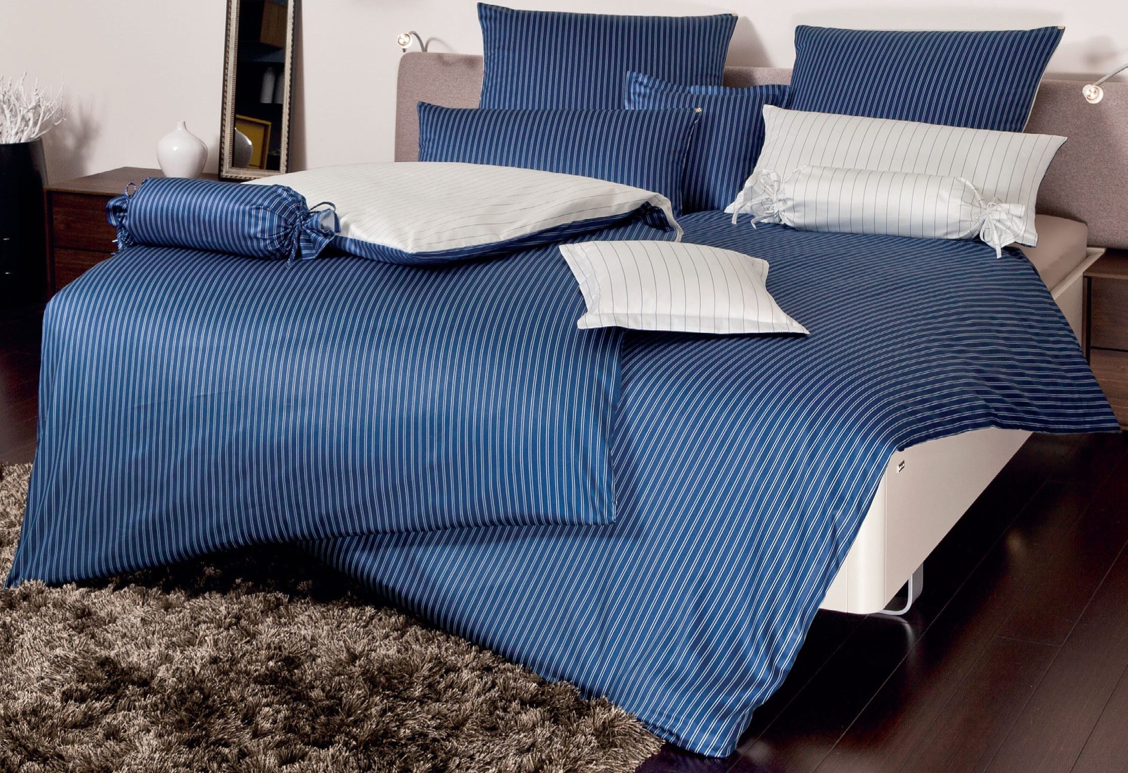 Janine Wendebettwäsche modernclassic 3936, Mako-Satin, 2 teilig, mit Reißverschluss