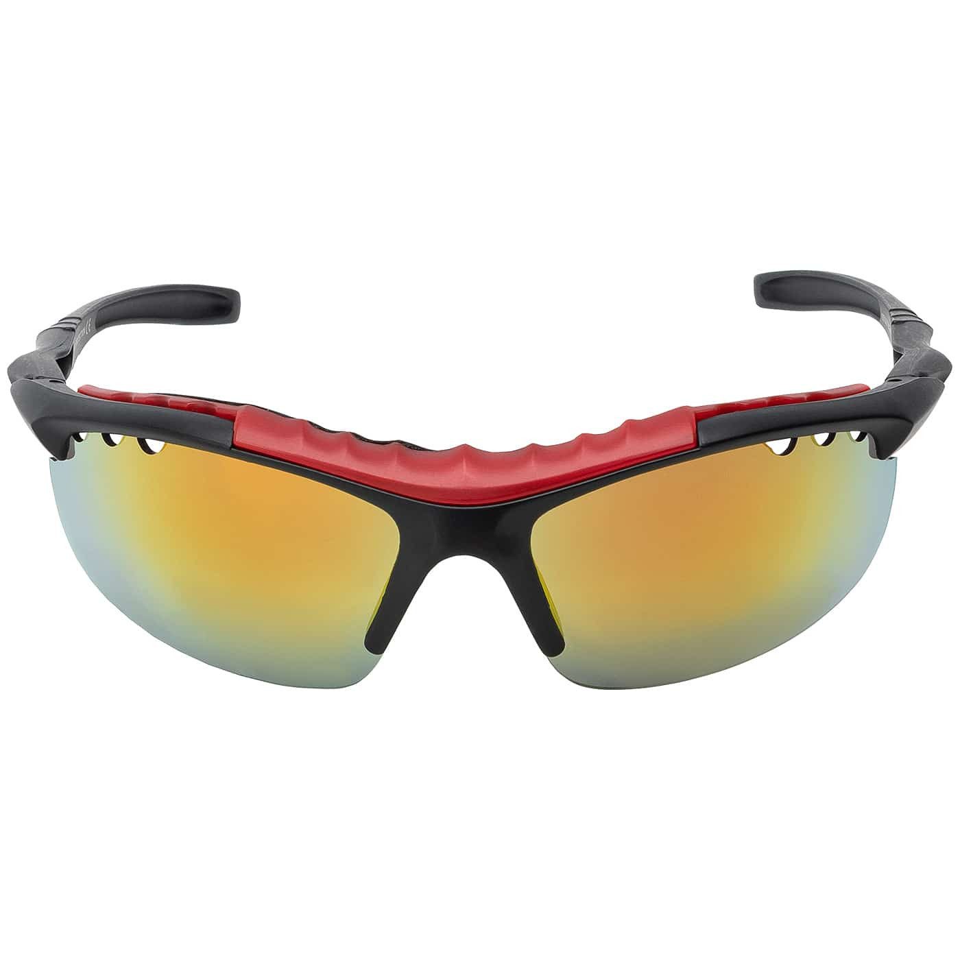 BEZLIT Eyewear Pilotenbrille Unisex Sonnenbrille Sportlich verspiegelt (1-St) mit schwarzen Linsen, Rot/Gelb, Blau und Blau Lila