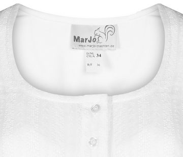 MarJo Dirndlbluse 'Candia' Traditionell mit Spitze Halbarm - Weiß