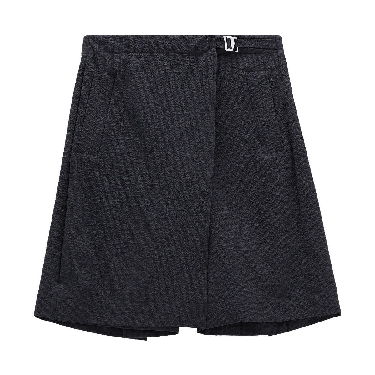 Jeanne Baret Funktionsshorts Sunflower Bermuda Elegante Bermuda-Shorts mit Wickelverschluss und Seersucker-Stoff